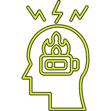 Beyin. Web simgesi basit illüstrasyon