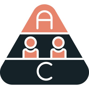 Business People düz simgesi, vektör illüstrasyonu,