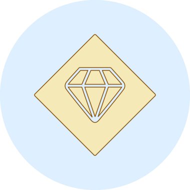 Elmas. Web simgesi basit illüstrasyon