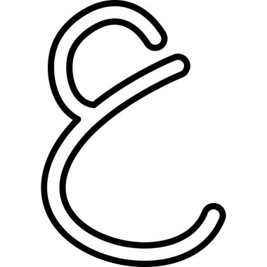 Beyaz arkaplanda izole edilmiş c harfi alfabe vektör çizimi