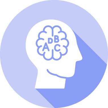 Beyin. Web simgesi basit illüstrasyon