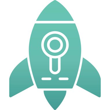 Roket. Web simgesi basit tasarım