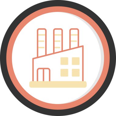 Fabrika. Web simgesi basit tasarım