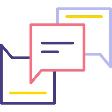 Bir sohbet simgesinin vektör illüstrasyonu