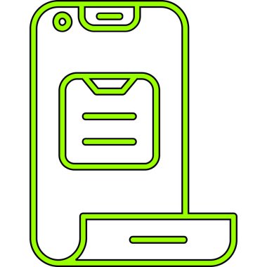 Cep telefonu simgesi, vektör illüstrasyonu