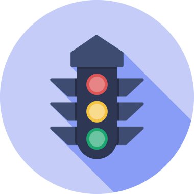 Trafik ışığı simgesi vektör illüstrasyonu