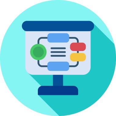 Bilgisayar. Web simgesi basit tasarım illüstrasyonu