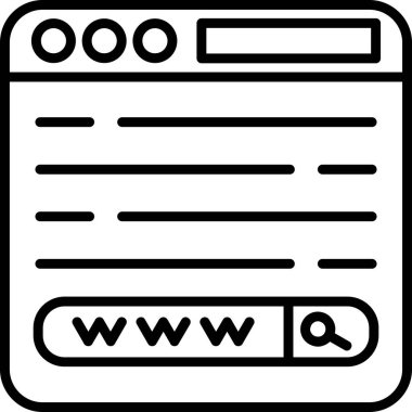 tarayıcı arama simgesi vektör illüstrasyonu