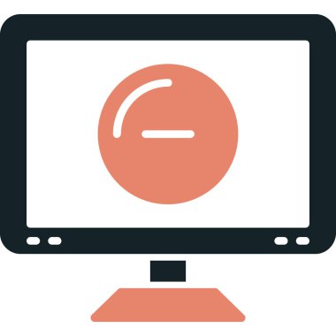 bilgisayar monitörü, vektör illüstrasyonu