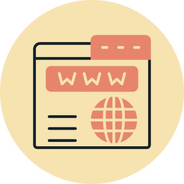 Web tarayıcısı. Web simgesi basit illüstrasyon