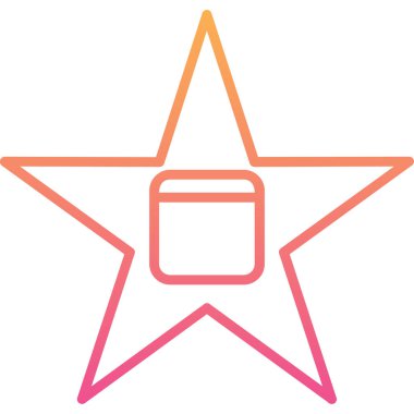 vektör illüstrasyonu, yıldız simgesi tasarımı