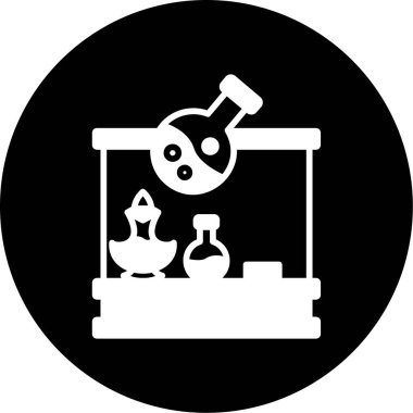 lab matara vektör simgesi, illüstrasyon