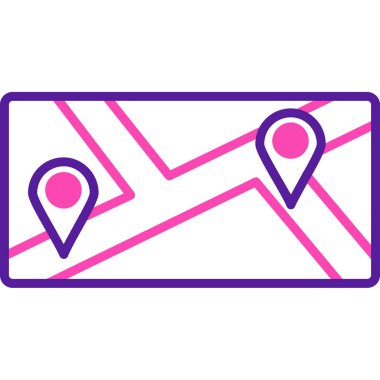 Vektör konumu simge illüstrasyonu