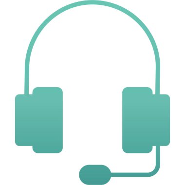 Beyaz arka planda kulaklık simgesi. vektör