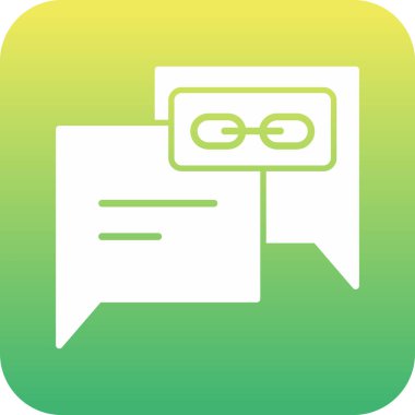 Sohbet simgesi, vektör çizimi