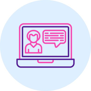 İnternet sohbeti. Basit resimleme