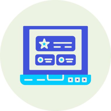 Bilgisayar. Web simgesi basit illüstrasyon