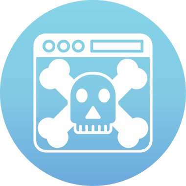 Kafatası. Web simgesi basit illüstrasyon