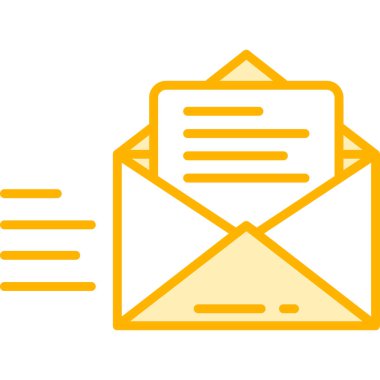 e-posta pazarlama ileti simgesi ana hat biçiminde