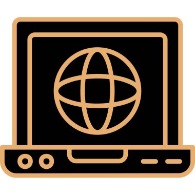 İnternet simgesi, vektör illüstrasyonu