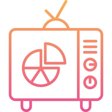 Televizyon. Web simgesi basit illüstrasyon