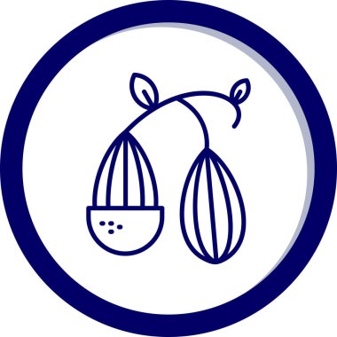 Benzersiz vektör çizgisi simgesi