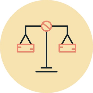 Modern ikon adaletsizliğinin vektör illüstrasyonu