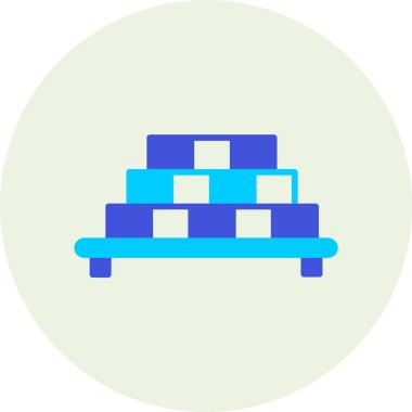 Bozuk para yığını simgesi, vektör illüstrasyonu