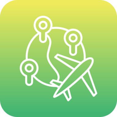 Uçak simgesinin vektör illüstrasyonu