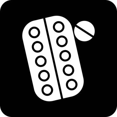 hap simgesi, vektör illüstrasyonu