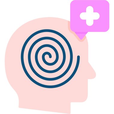 Beyin. Web simgesi basit illüstrasyon