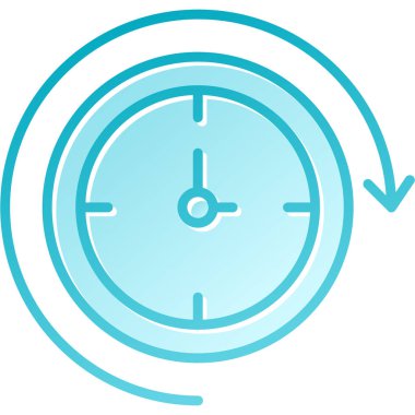 Mavi ve beyaz saatin vektör çizimi