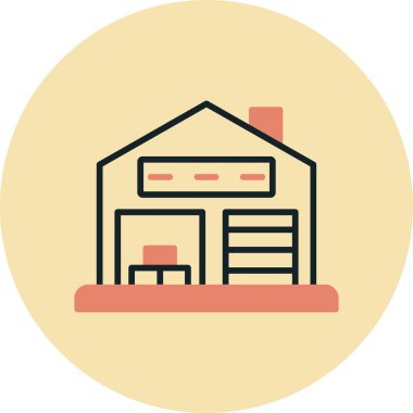 Modern yapı simgesinin vektör illüstrasyonu