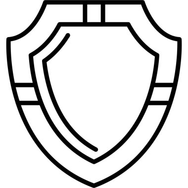 Güvenlik kalkanı simgesi, vektör illüstrasyonu