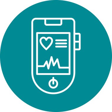 Puls vektör simgesi modern basit illüstrasyon