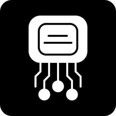 Çip simgesi vektör illüstrasyonu