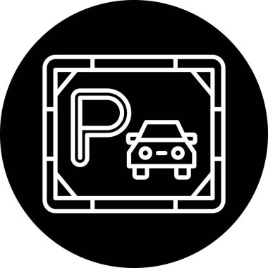 modada izole edilmiş arka planda araba park simgesi