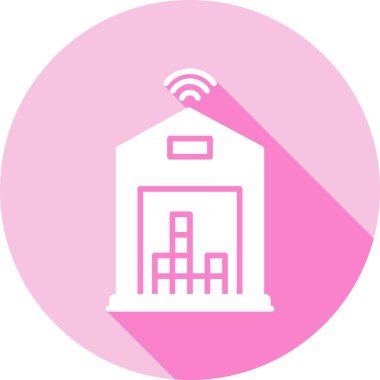 Bir bina simgesinin vektör illüstrasyonu