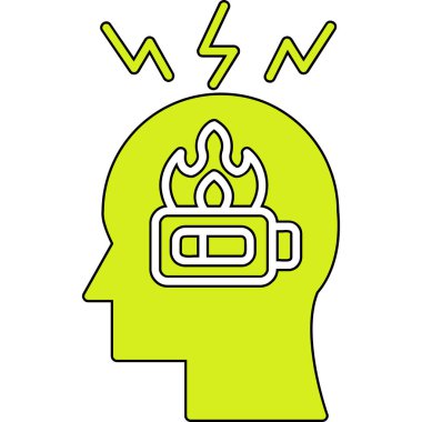 Baş ağrısı simgesi, vektör illüstrasyonu