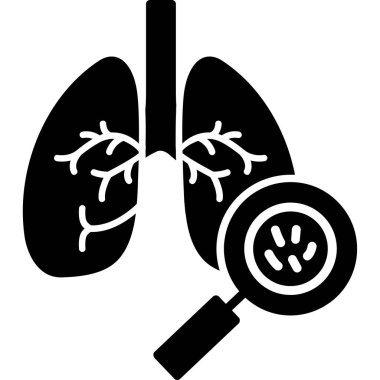 Akciğer ikonu, basit vektör illüstrasyonu