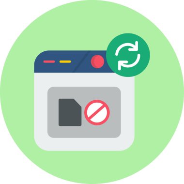 Web simgesi, vektör illüstrasyonunu tazele