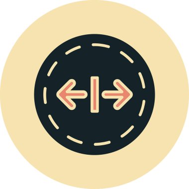 Yuvarlak bir sembolün vektör simgesi