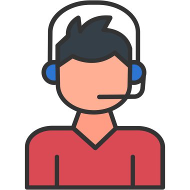 Operatör. Web simgesi basit illüstrasyon