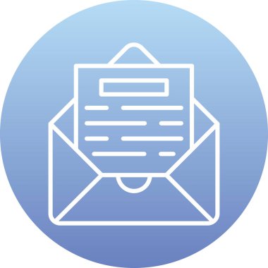 Mektup. Web simgesi basit illüstrasyon