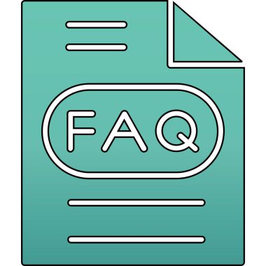 faq web simgesi vektör illüstrasyonu