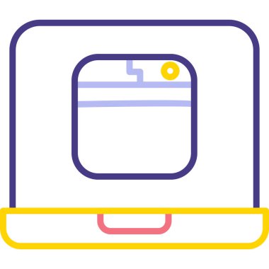 Bilgisayar. Web simgesi basit illüstrasyon