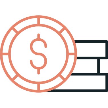 Para için. Web simgesi basit illüstrasyon