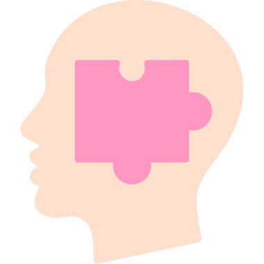 Yapboz parçası vektör illüstrasyonlu insan beyni