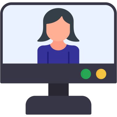 Düz biçimli çağrı merkezi operatör simgesi