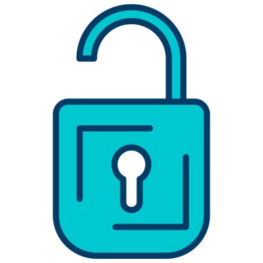 Kilit simgesi. vektör illüstrasyonu